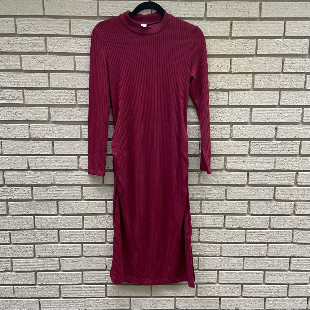 Maroon Maternity Dress